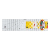 Лінійка-шаблон OLFA QR-6x24 акрилова прозора 6"х24" (950624)